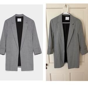 Bershka gray blazer with rolled-up sleeves - size large